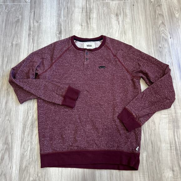 Vans off the wall sweatshirt men's red pullover Size M - Picture 1 of 11